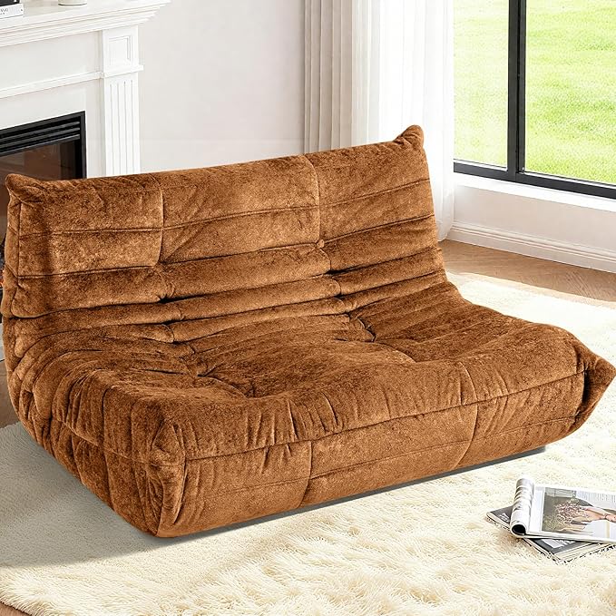 HABUTWAY Bean Bag Chair, Giant Bean Bag Chairs for Adults, 3 Seater Fireside Chair, Lazy Large Floor Bean Bag Sofa for Living Room, Bedroom, Dorm, Office (Brown)