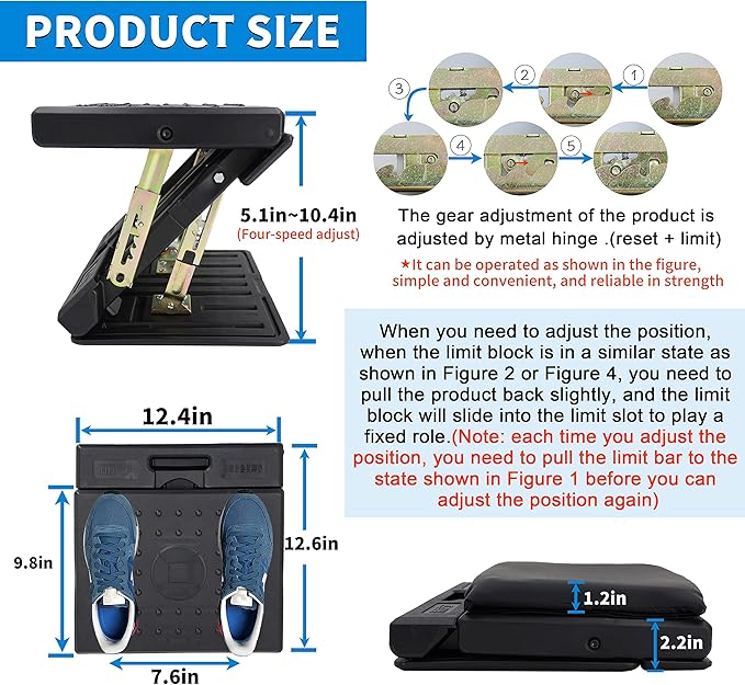 Adjustable Footrest Can Be Adjusted in Multiple Angles and States, Cushion is Detachable, Suitable for Use in Multiple Scenarios Such As Office(Brown)