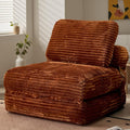 ovios Folding Sofa Bed, Foldable Sleeper Chair Floor Futon, Comfy Portable Convertible Fold Out Lounge Chairs for Living Room Bedroom, Brown