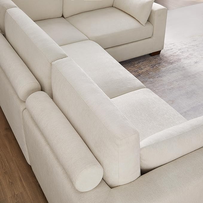 VANOMi Large Modular Sectional Sofa, Oversized Couch with Ottoman, Cloud Couch Deep Seat Sofa with Thick Cushion, Convertible Sectional Couches for Living Room Office Apartment