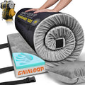 GAIALOOP 3 Inch Memory Foam Camping Mattress, Dual Layer Thick Sleeping Camp Pad for Car Tent Cot, Roll-Up Portable Glamping Floor Bed for Guests Sleepover
