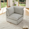 Forest aesthetics Cloud Modular Sectional,Corner Waterproof High Backrest Sectional Sofas,Down Filled Modular Couch with Removable Washable Cover for Living Room,Light Gray