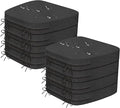 17'' x 16'' x 2.5"Thick Chair Cushions for Dining Chairs, 8 Pack WaterProof Easy Clean Kitchen Chair Pads with Ties and Non-Slip Backing - 30D High Elastic Foam Soft Kitchen Chair Cushions