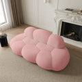 JACH 3 Seater Cloud Sofa for Living Room, Modern Sherpa Upholstered Sofa, Minimalist Leisure Sofas, Comfy Cloud Couch for Apartment, Small Space, No Assembly Required (Pink)