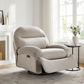 VANOMi Power Recliner Chair with USB & Type-C Charging, 270° Swivel Glider Rocker, Electric Nursery Recliner for Living Room, Bedroom, and Office, Light Gray