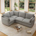 Forest aesthetics Cloud Modular Sectional,Waterproof High Backrest 4 Seater Sectional Couches,Down Filled Modular Couch with Removable Washable Cover for Living Room,Dark Gray
