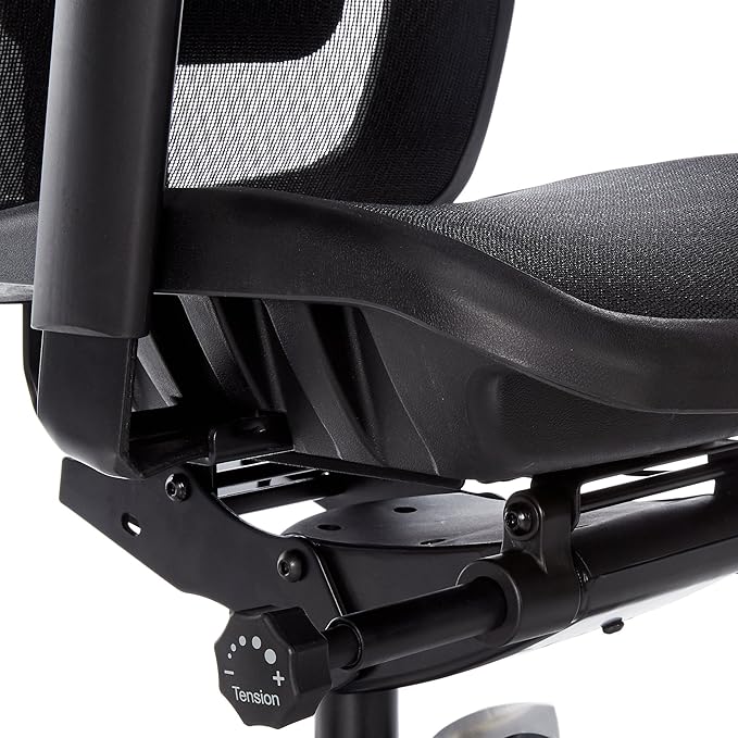 Office Star ProGrid High Back Breathable Back and Seat Manager's Office Chair with Adjustable Lumbar Support, Black