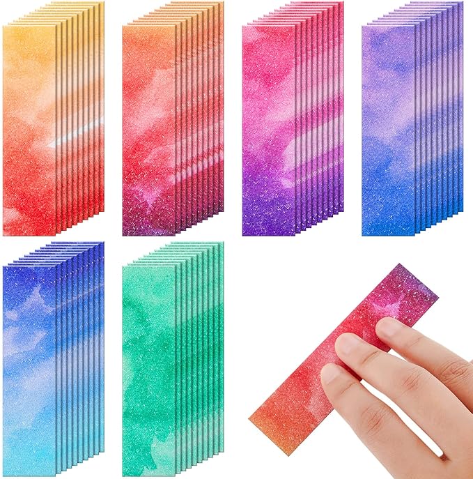 Gersoniel 72 Pcs Anxiety Sensory Stickers Strips Adhesive Textured Mental Health Calm Stickers Mindfulness Fidget Decals Stress Anxiety Relief Items for Therapy Office Desk Counselor(Watercolor)