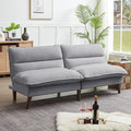 Convertible Futon Sofa Bed, 72" Futon Couch with Adjustable Back, Upholstered Sleeper Sofa Bed for Living Room, Apartment, Small Space, Light Grey