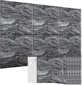 EVENRISING Acoustic Wall Panels 6 Pack, 24"x24"Decorative Art Soundproof Panels, Sound Absorbing Self-Adhesive Panel, Acoustic Treatment for Studio, Home Theater, Office (Ocean AuraStone)