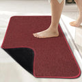 Christmas Bath Mat,Ultra Thin Bathroom Rugs,Bath Mats for Bathroom,No Slip Bath Rugs,Quick Dry,Machine Washable,Low Pile,Absorbent,Shower Outside,Sink,Home Decor Accessories.Red,1'8"x2'8"(20x32inch)