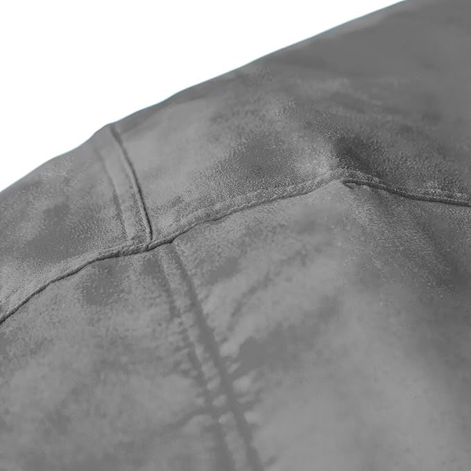 Lumaland Luxurious 4ft Large Bean Bag Chair with Microsuede Cover - Ultra Soft, Foam Filling, Washable Bean Bag Sofa for Kids, Teenagers, Adults, Pets - Sack Chair for Dorm, Kid's Room - Dark Grey