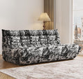 Bean Bag Chair, Fireside Chair, Large Bean Bag Chair for Adults, Bean Bag Chairs for Teens with High-Resilience Foam, Non-Slip Base Floor Lounge Sofa,Living Room (Cross White-Black, 3-Seater)