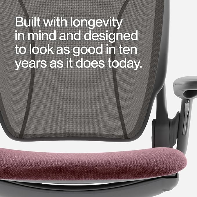 Humanscale World LM Task Chair, Black Frame, Autumn 0191 Seat and Black Catena Mesh Backrest, Soft Casters