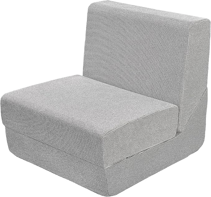 Folding Sofa Bed, Convertible Sleeper Chair with High-Density Foam, Portable Fold Out Chair Bed, Mattress Boneless Floor Sofa for Living Room, Bedroom, Office, Single