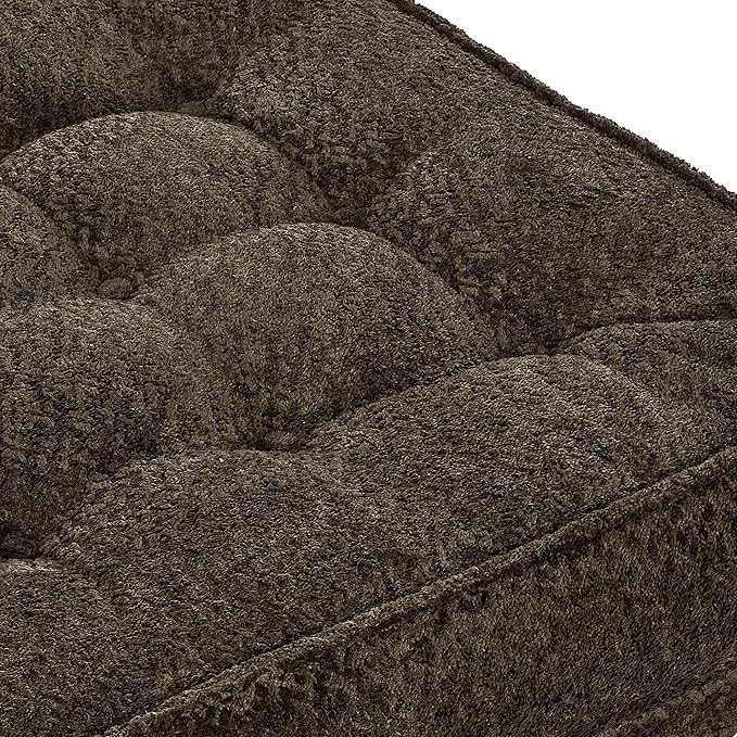 MCombo Modular Sofa Couch with Removable Cushion, Accent Sofa Chair, Upholstered Sofa for Living Room, Apartment, Office (Chocolate, Two Seats)