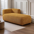 ZEKOKO Boucle Chaise Lounge Chair Indoor Comfy Fluffy Lounge Sofa Upholstered Chaise Lounge Modern Lounge Chair Indoor for Living Room Bedroom Office(Right Hand, Orange)