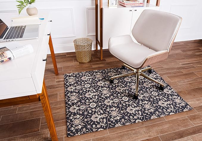 Anji Mountain Rug'd Office Chair Mat for Carpet & Hardwood Floor - Jacquard Woven Top, Anti-Slip Backing, Low Pile, Floor Protector Desk Chair Mat, Office Rugs for Rolling Chairs (36 x 48)