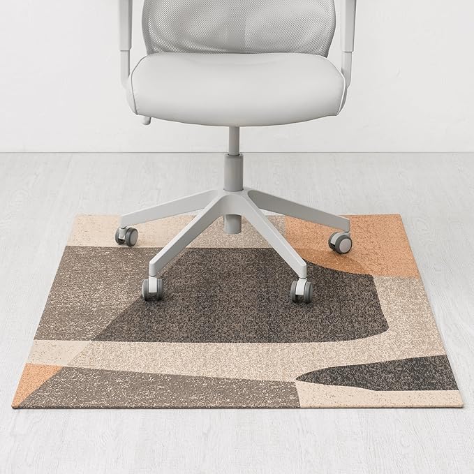 Anji Mountain Rug'd Office Chair Mat for Carpet & Hardwood Floor - Jacquard Woven Top, Anti-Slip Backing, Low Pile, Floor Protector Desk Chair Mat, Office Rugs for Rolling Chairs (40 x 54)
