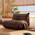 Bean Bag Chair Lazy Floor Sofa, Giant BeanBag Fireside Chair with Memory Foam Filled, Soft Bean Bag Comfy Couch for Teens Adults, Non-Slip Base Floor Lounge Chair, Living Room, Bedroom (Brown, Single)