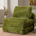ovios Folding Sofa Bed, Foldable Sleeper Chair Floor Futon, Comfy Portable Convertible Fold Out Lounge Chairs for Living Room Bedroom, Green