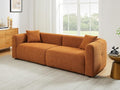 VANOMi 95" Cloud Couch, Comfy Deep Seat Boucle Cloud Sofa, Upholstered 3-Seater Oversized Loveseat Sofa with 2 Pillows, Modern Sofa for Living Room, Bedroom, Office, Apartment (Curry)