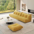 Fireside Chair Corner Bean Bag Chair for Adults, Modern Corduroy Fabric Caterpillar Sofa Couch, Lazy Floor Sofa Armless Foam Couch Lounger Tatami Recliner for Living Room Bedroom Dorm Office