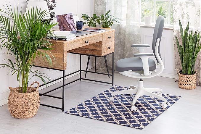 Anji Mountain Rug’d Office Chair Mat for Carpet & Hardwood Floor – Jacquard Woven Top, Anti-Slip Backing, Low Pile, Floor Protector Desk Chair Mat, Office Rugs for Rolling Chairs (36 x 48)