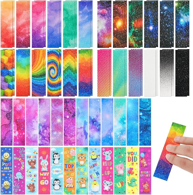 Gersoniel 72 Pcs Anxiety Sensory Stickers Strips Adhesive Textured Mental Health Calm Stickers Mindfulness Fidget Decals Stress Anxiety Relief Items for Therapy Office Desk Counselor(Mixed)