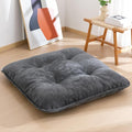 35" Washable Floor Pillow Cushion for Adults, Meditation Cushion Pillow, Extra Large Square Floor Sitting, Removable Tufted Corduroy Cover, for Tatami Living Room or Yoga, Dark Grey, Machine Washable