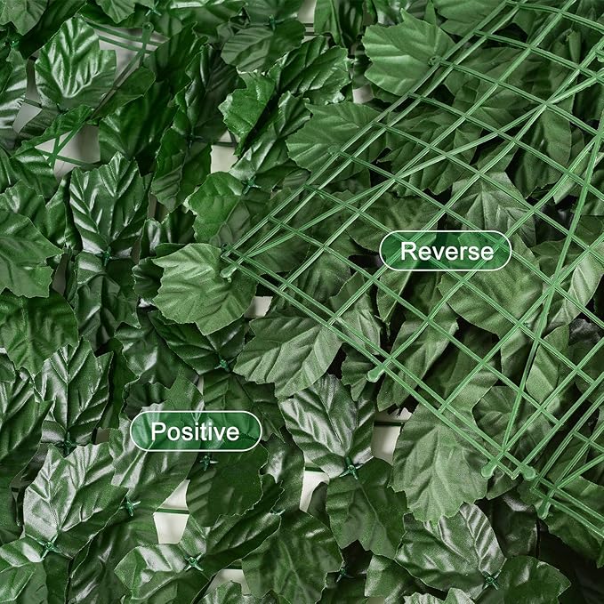 DearHouse Artificial Ivy Privacy Fence - 137.8x68.9inch Artificial Hedges Fence and Faux Ivy Vine Leaf Decoration for Outdoor Indoor Garden Decor