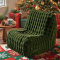 Bean Bag Chair for Adults, Giant Beanbag Lounger with Plush Faux Fur, Comfy Memory Foam Chair Floor Lazy Chair for Living Room Bedroom Dorm Apartment Reading Nook，Green