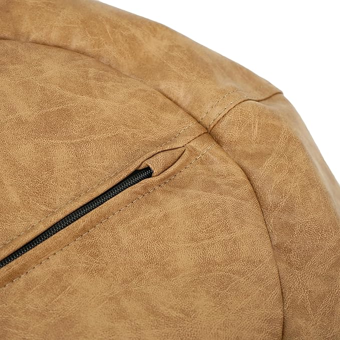 FDP Rustic Kid 22" Bean Bag Chair, Furniture for Kids, Perfect for Reading, Playing Video Games or Relaxing, Alternative Seating for Classrooms, Daycares, Libraries or Home - Pecan