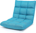 Giantex Floor Sofa Chair Video Gaming Chair with 14 Adjustable Position, Padded Back Support Floor Cushioned Seat, Folding Lazy Chair for Meditation, Reading, Watching, Living Room Recliner(Turquoise)
