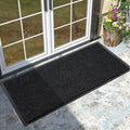 Yimobra Doormat Outdoor Indoor Entrance 47 x 24, All-Season All-Weather Front Door Mat, 100% Waterproof Welcome Matt for Floor Garage Outside Entry, Stain and Fade Resistant,Black Grey