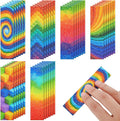 Gersoniel 36 Pcs Anxiety Sensory Stickers Strips Adhesive Textured Mental Health Calm Stickers Mindfulness Fidget Decals Stress Anxiety Relief Items for Therapy Office Desk(Rainbow Style)