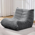 Bean Bag Chairs for Adults Giant Bean Bag Chair Memory Foam BeanBag Chair Bean Bag Sofa with Filler Faux Fur Fireside Beanbags Lazy Sofa for Living Room Bedroom Office (Grey Corduroy, Single)