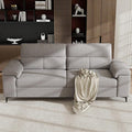 Upvilla 88.97" Modern Sofa Couches for Living Room, Deep Seat Sofas with 8”Cushion, Comfy 2-Seater Chenille Loveseat with Convertible Armrest, Removable Sofa Cover, High Leg(Light Gray)