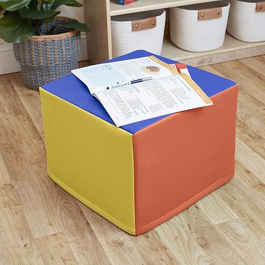 ECR4Kids SoftZone Adult Cozy Cube, Flexible Seating, Assorted