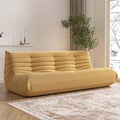 Big Bean Bag Chairs for Adults, 3 Seater Large Bean Bag Chair Sofa, Fireside Chair Lazy Sofa Chair with High Density Comfortable Foam, Modern Bean Bag for Living Room, Bedroom, Office (Yellow)