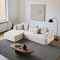 KEIKI 104" Modern Sectional Modular Sofa Bed with Chaise,Enhanced Frame Stability,Compressed Memory Foam Couch for Living Room
