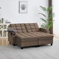 70.9" Chaise Lounge Chair Indoor, Oversized Boucle Upholstered Sofa Bed, Adjustable Backrest Deep Seat Reading Chair, Sofas Couches for Living Room with Storage, Cup Holders and 360° Swivel Side Table