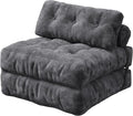 WLIVE Sofa Bed, Bonless Couch, Bean Bag Chairs for Adults, Pull Out Couch, with Pillow, for Living Room Dorm Bedroom, Dark Grey