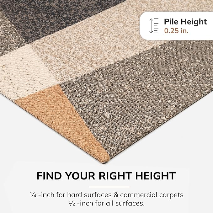 Anji Mountain Rug'd Office Chair Mat for Carpet & Hardwood Floor - Jacquard Woven Top, Anti-Slip Backing, Low Pile, Floor Protector Desk Chair Mat, Office Rugs for Rolling Chairs (40 x 54)