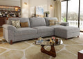 SITJOY 118" Oversized Sectional Couches for Living Room, Extra Large Deep Seat Modular Sofa with Washable Covers, 3 Seater L Shaped Couch with Chaise, Storage Ottoman, Chenille in Light Gray