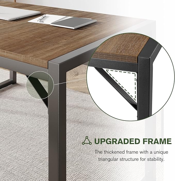 IMUsee 3PC 47.2" Dining Table Set for 4 with Benches, Heavy Duty Metal Frame, Small Space Saving Kitchen Dinette, Wood Board and Grey Legs