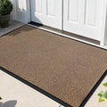 Yimobra Doormat Outdoor Indoor Entrance 47 x 32, All-Season All-Weather Front Door Mat, 100% Waterproof Welcome Matt for Floor Garage Outside Entry, Stain and Fade Resistant,Khaki