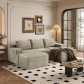 96" Sectional Couches for Living Room Cloud Couch Sofa with L-Shape Upholstered Boneless Couchs Modern Modular Sectional Couch with Chaise (Camel, 96" W+Right Facing Chaise+2Seaters+Ottoman)