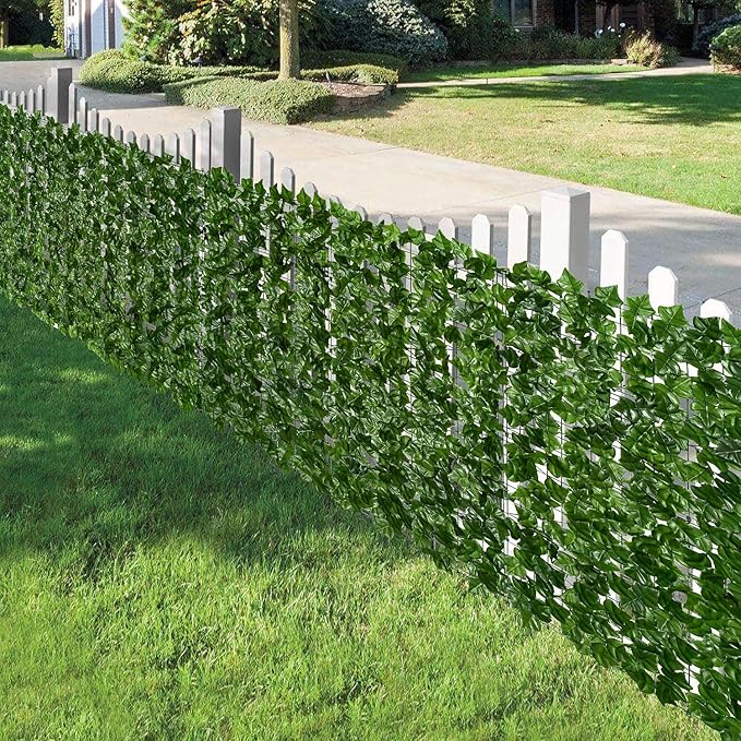 DearHouse Artificial Ivy Privacy Fence, 157.5x39in Artificial Hedges Fence and Faux Ivy Vine Leaf Decoration for Outdoor Decor, Garden Decor