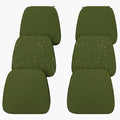 17'' x 16'' x 2.5"Thick Chair Cushions for Dining Chairs, 6 Pack WaterProof Easy Clean Kitchen Chair Pads with Ties and Non-Slip Backing - 30D High Elastic Foam Soft Kitchen Chair Cushions